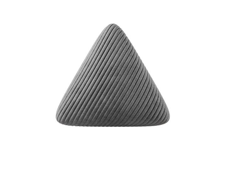 Dreieckiges Zierkissen Nook aus Cord - Grau - Cord - Luxusbetten24