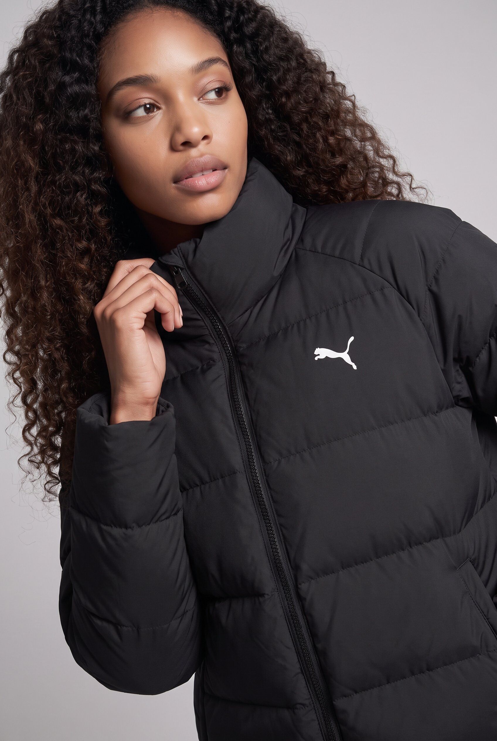 Winterjacke PUMA "MONO JACKET", Damen, Gr. XS, schwarz (puma schwarz), Obermaterial: 100% Polyester, unifarben, regular fit normal, Jacken Winterjacke, für Casualmode, Festival, Outdoor und Sport, mit wärmender Wattierung puma schwarz XS