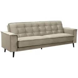 SOFA 3-Sitzer mit Bettfunktion Kaycee Samtvelours sahara