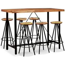 vidaXL Bar-Set 7-tlg. Massivholz Akazie und Altholz