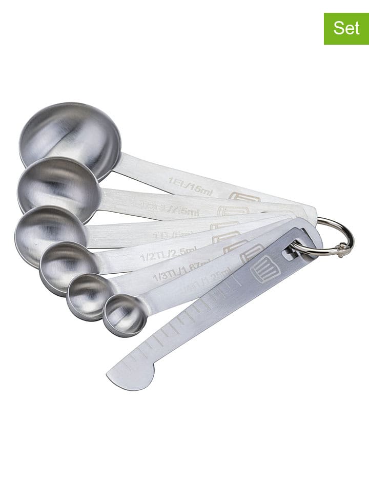 Fackelmann 7tlg. Set: Edelstahl-Messlöffel - (L)13 cm - onesize