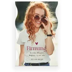 Einladungskarte Firmung: Wellenform mit Foto