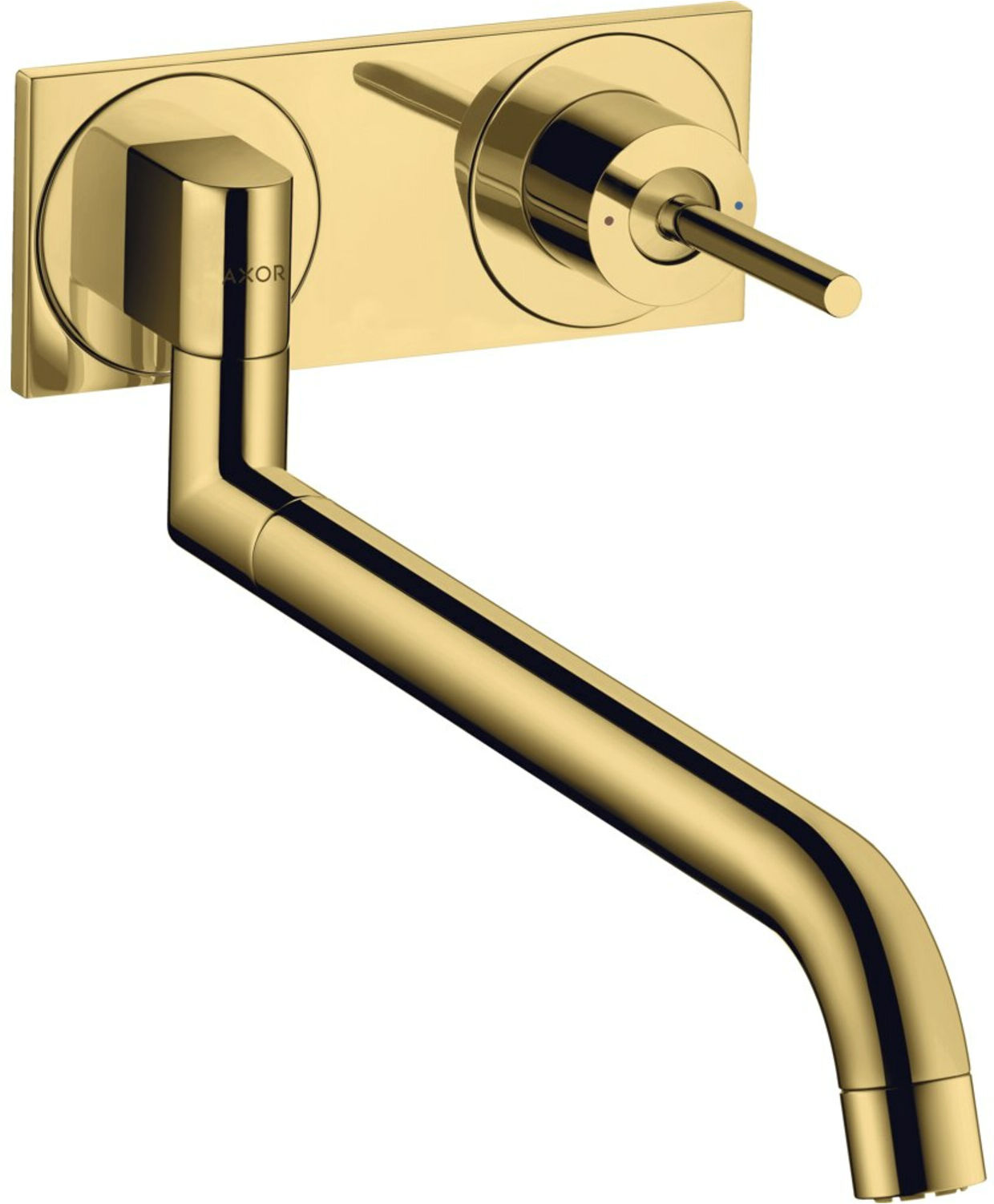 Hansgrohe Spültisch-Wandeinhebelmischer Axor Uno UP, polished gold optic (38815990)
