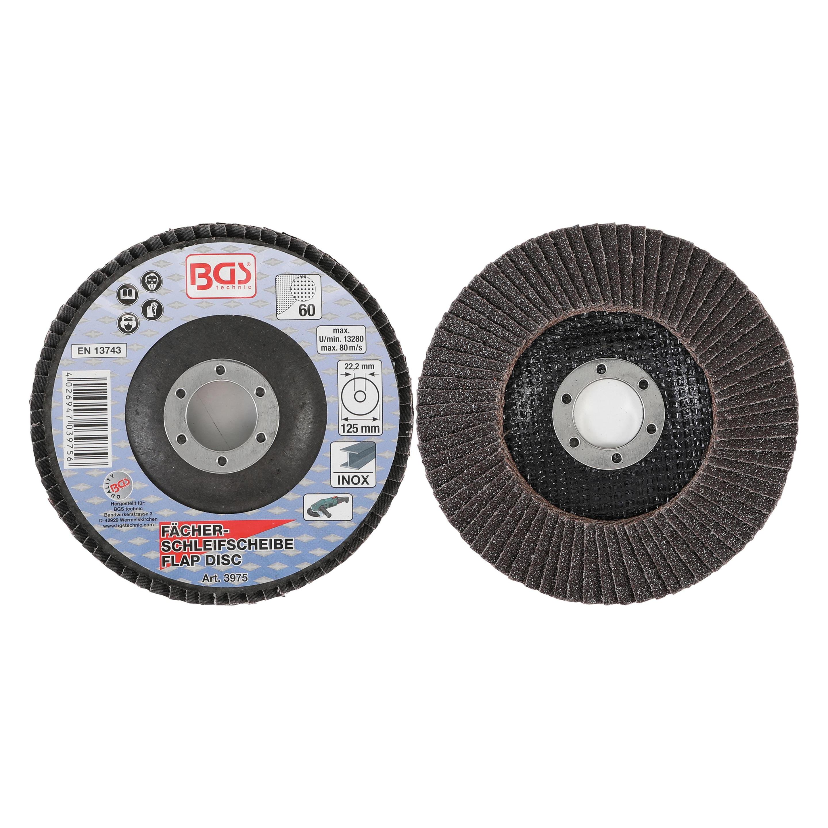 BGS Fächer-Schleif-Scheibe Ø 125 mm K 60 (K 60) (3975)