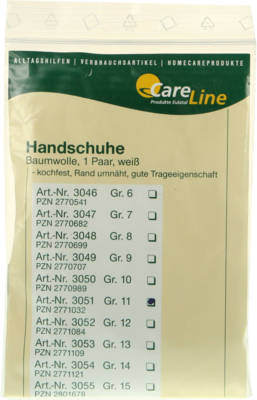 Careliv Produkte OHG HANDSCHUHE Baumwolle Gr.11 2 St 02771032