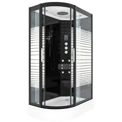 AcquaVapore Duschkabine Komplettdusche Fertigdusche Dusche D30-73M1L-EC 120x80 MIT 2K Scheiben Versiegelung