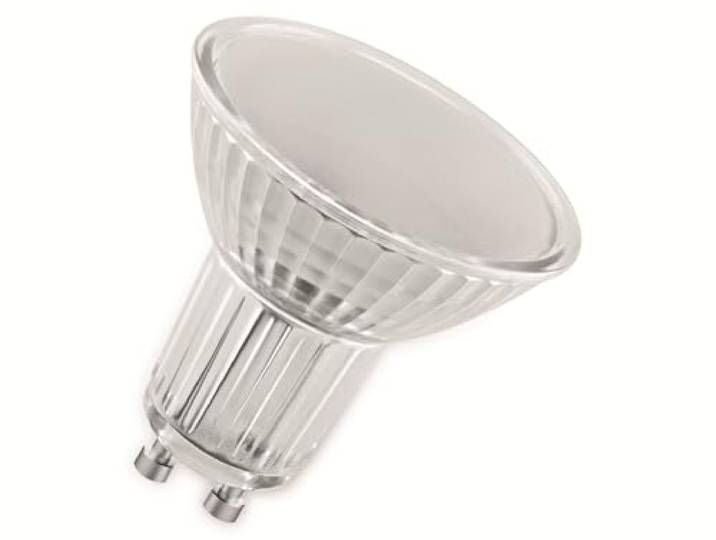 OSRAM LED reflectorlamp, Base: GU10, Warm wit, 2700 K, 4,30 W, vervanging voor 50 W reflectorlamp, niet relevant, LED BASE PAR16 Verpakking van 5