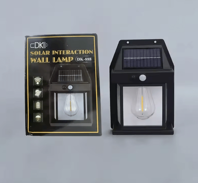 Inspire Curations Solar Motion Sensor Wall Light Waterproof Outdoor Tungsten Lantern dk888(black)