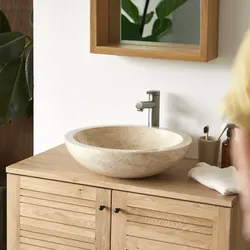 Waschbecken aus Marmor Calypso Cream