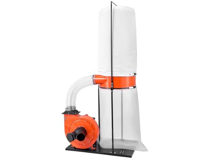 VEVOR Collecteur de Poussière Cône Vortex 1\,5 HP Dépoussiéreur Mobile Sac Collecte Poussière 132\,5 L\, Sac Filtrant 159 L Système Dépoussiérage Précision 2\,5 microns Collecteur Sciure pour Travail Bois