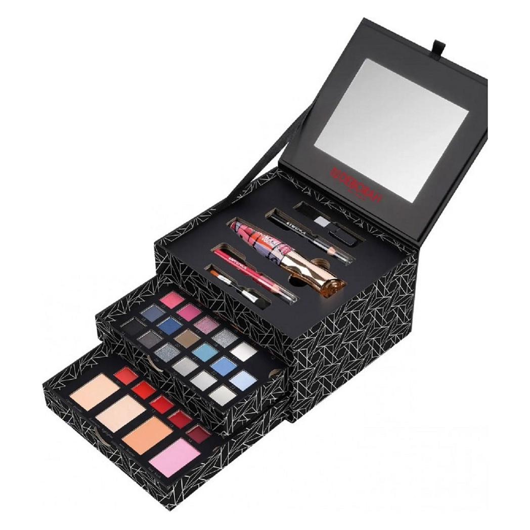 Deborah Milano Milano Women's Makeup Jewel Box Gift Set - Mascara, Eye Pencil, Lipstick, Lip Gloss, Face Powder in (MDV007923)