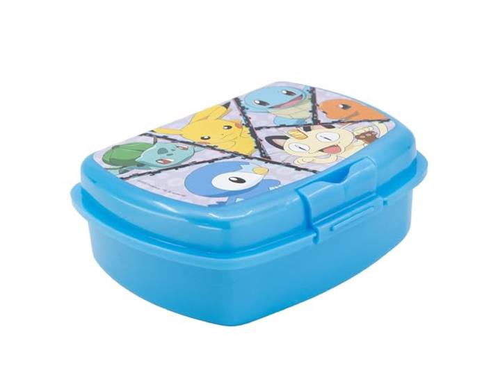 STOR Pokémon Broodtrommel Kinderen 1686ml - Lunchbox met Veiligheidsluiting BPA Vrij - Stevige Lunchtrommel voor School Park Uitstapjes