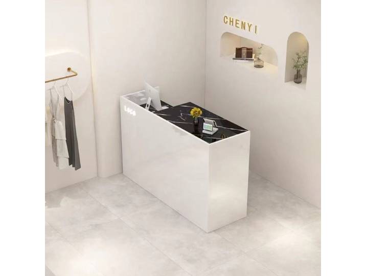 Bureaux de réception de caissier modernes, décorations de luxe, beauté esthétique, comptoir de réception tendance, meubles de Salon simples et modernes