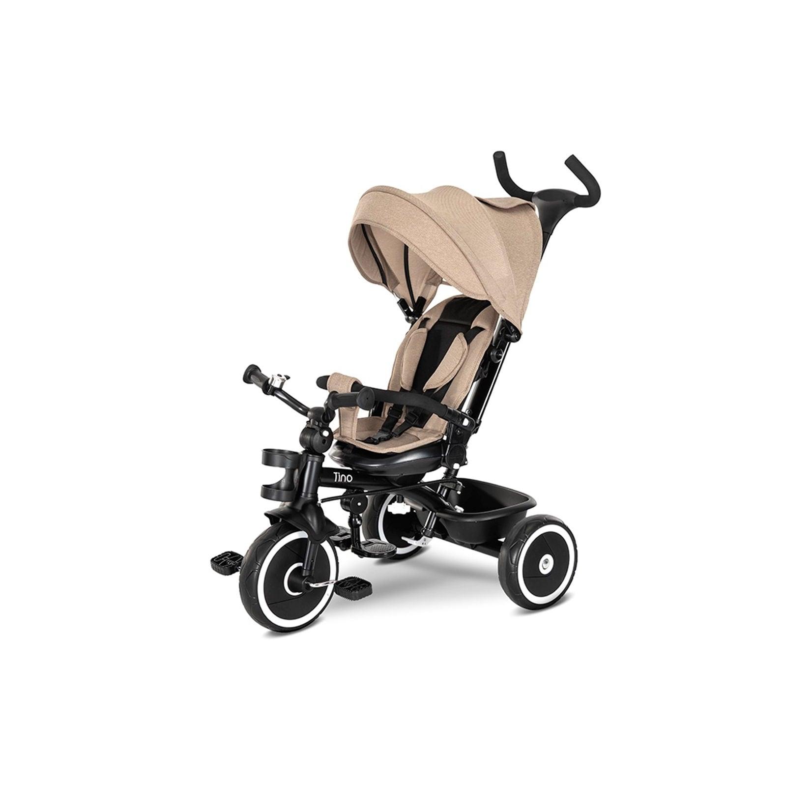 Lorelli Dreirad Tino Klingel, Korb, umbaubar, drehbarer Sitz, Getränkehalter beige