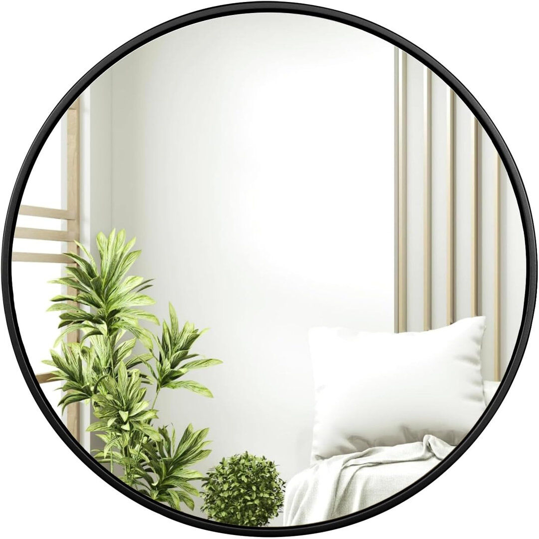 Fairmont Park Shantris Round Mirror Black 80 cm H x 80 cm W