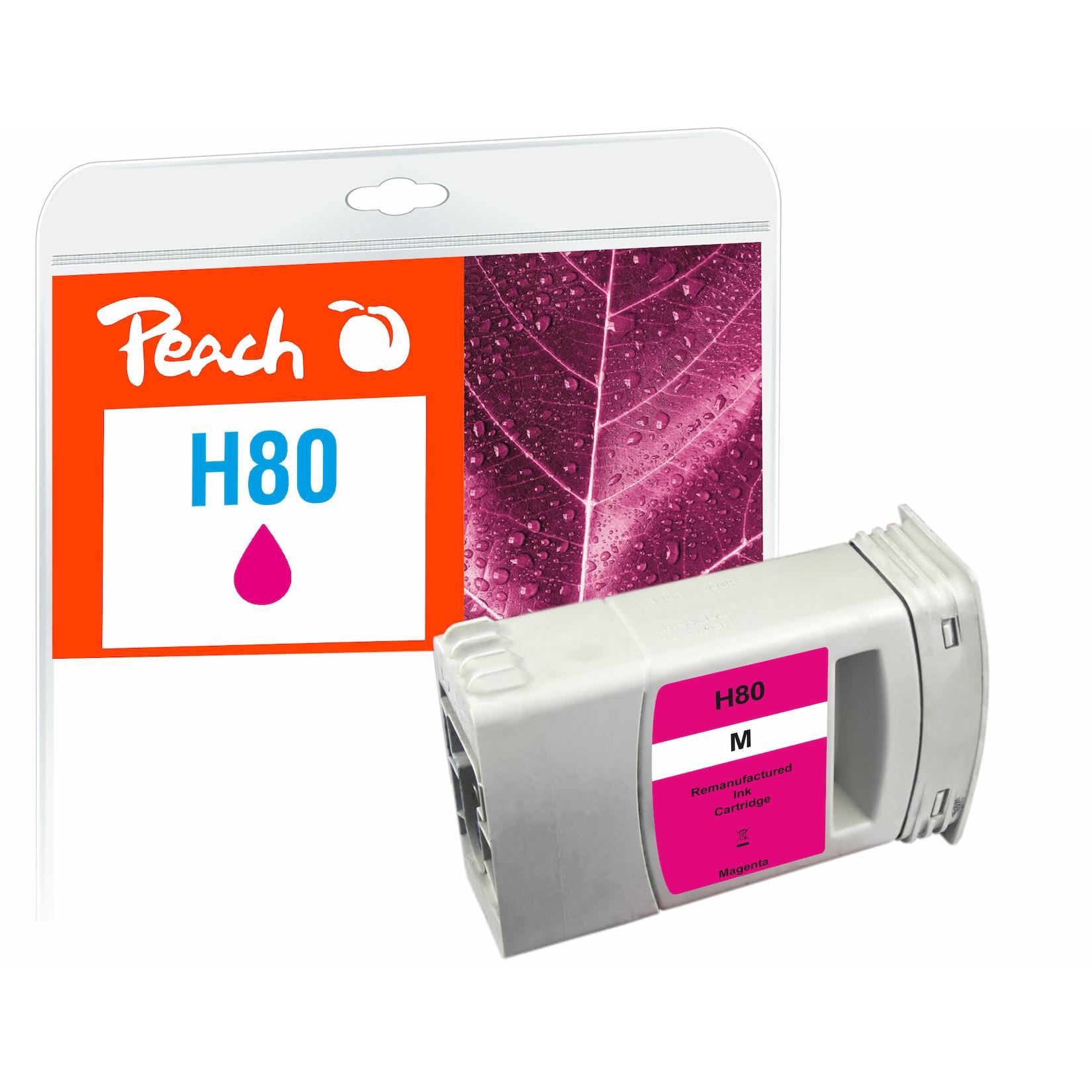 REFURBISHED – Peach HP 80 Druckerpatrone ma ersetzt HP 80 M, C4874A für z.B. HP DesignJet 1050 C, HP DesignJet 1050 C Plus, HP DesignJet 1055 CM (wiederaufbereitet)