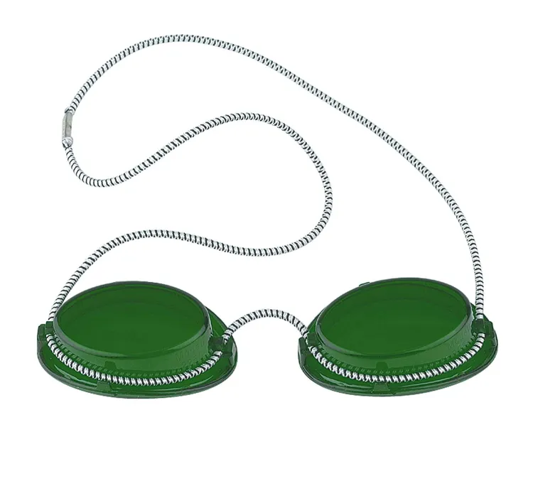 Georg Schmerler Schutzbrillen- u. optische Fabrik GmbH & Co. KG UV-Schutzbrille Solarienbrille mit Gummibändern - Modell Klassik Farbe grün 70750