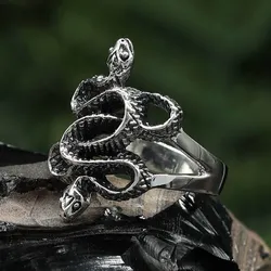 Drachensilber Schlangen Ring 925er Silberschmuck 58 - Silber