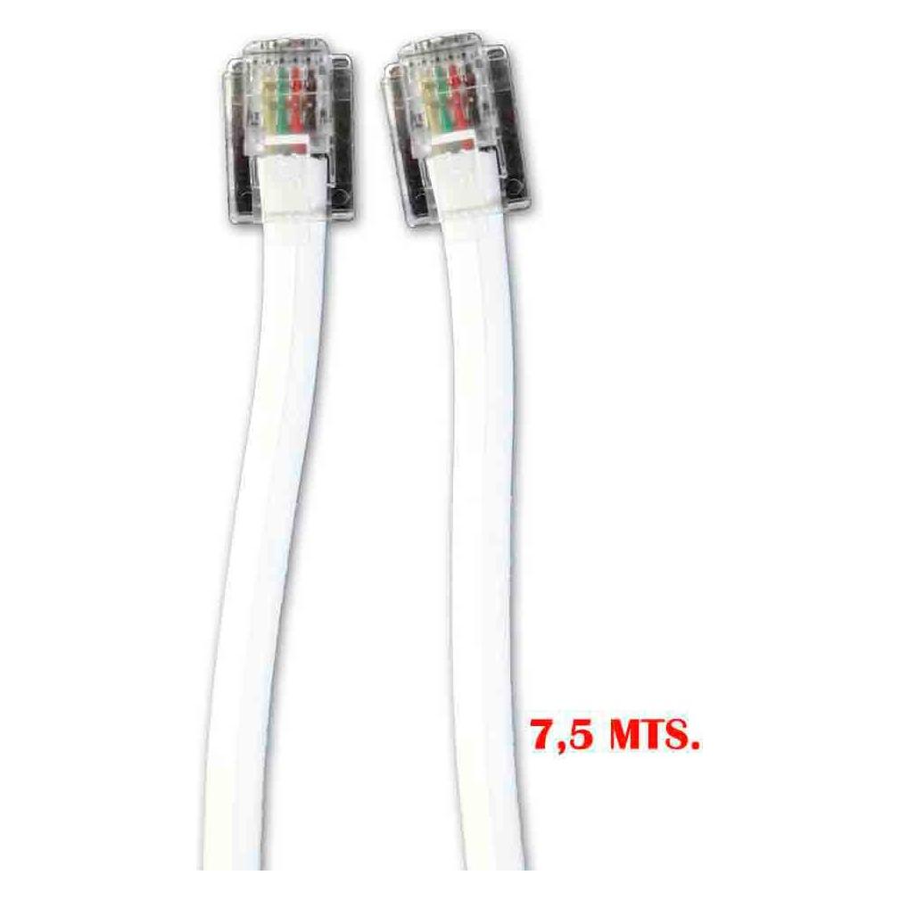 EDM Telephone extension cord 7,5m male-male (49376642)