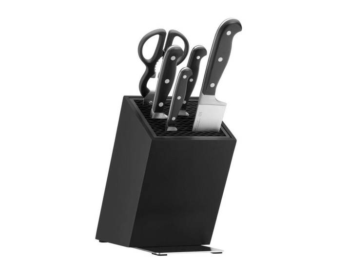 WMF Messerset Spitzenklasse Plus, Edelstahl, 21x35.5x25.5 cm, Made in Germany, ergonomischer Griff, Kochen, Küchenmesser, Messersets