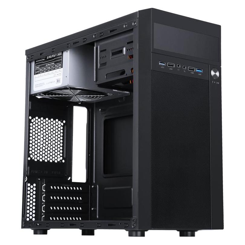 Itek Boitier Mini Tour Micro ATX Theon + alimentation 500W (Noir) (mATX) (ITOCMPTO)