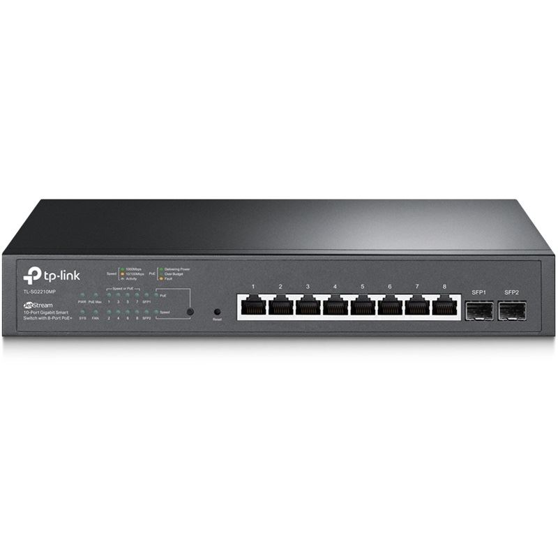 TP-Link JetStream TL-SG2210MP - Switch - 10 Anschlüsse - Smart - an Rack montierbar