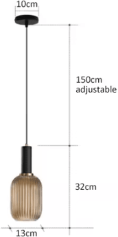 Uplift Curations Retro Colorful Glass Pendant Lights Creative LED E27 Hanging Lighting For Living Room And Bedroom b amber 4.72 In