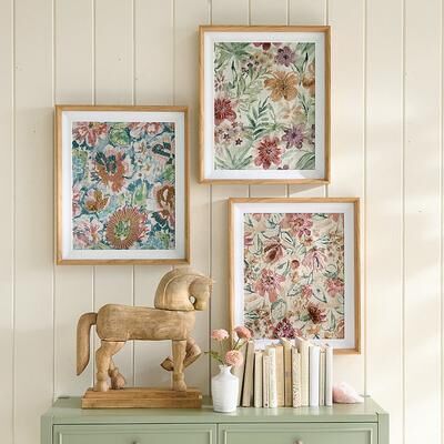 Floral Embroidered Wall Art - Iii - Grandin Road