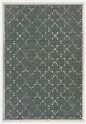 Style Haven Marianna Simple Lattice Navy/ Off-White Loop Pile Indoor Outdoor Area Rug