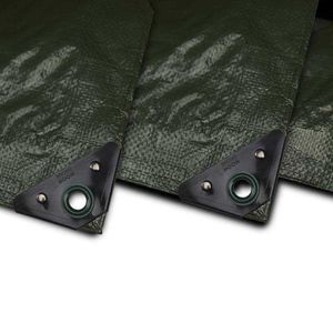 NOOR Abdeckplane Profi, grün, 140g/m², UV-beständig, wasserdicht, 3 x 5m
