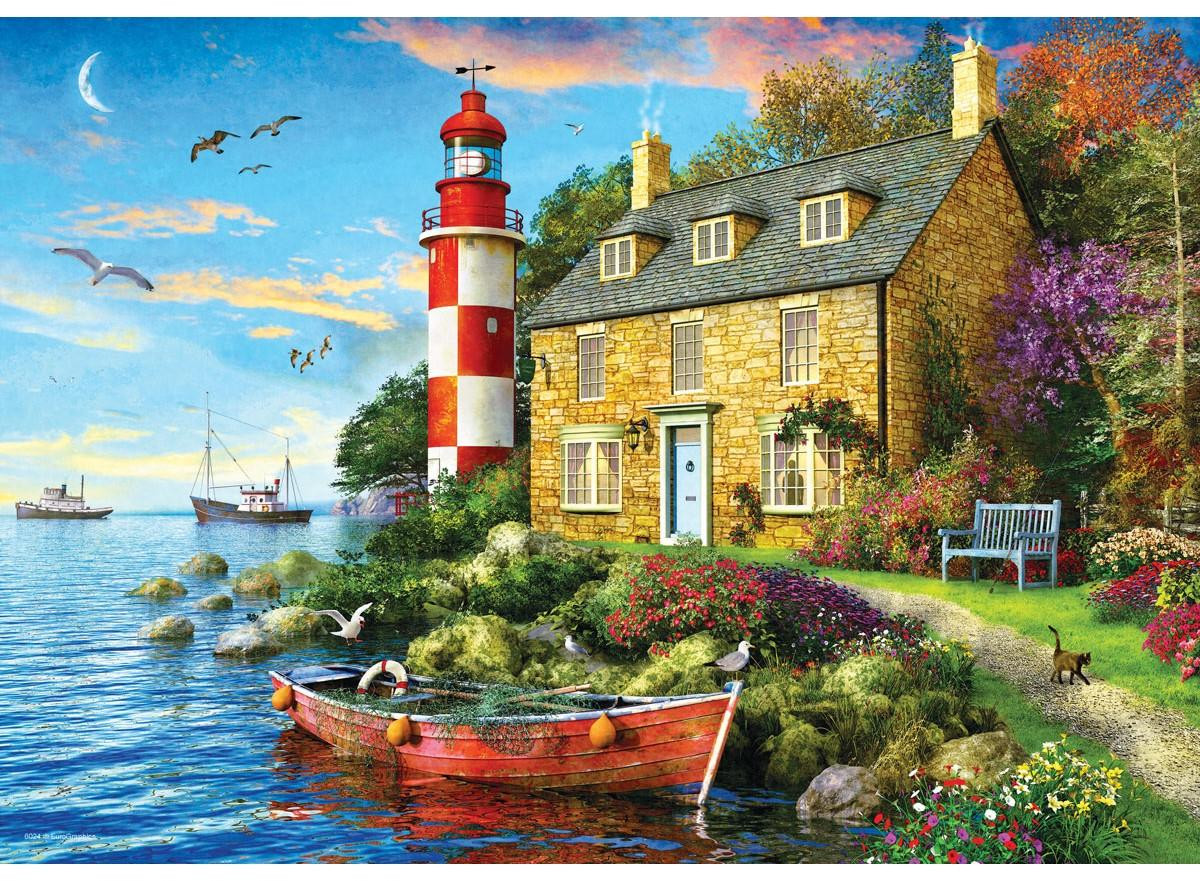 Eurographics Puzzel Huisje bij de vuurtoren Dominic Davison 104 stukjes 6704-6024