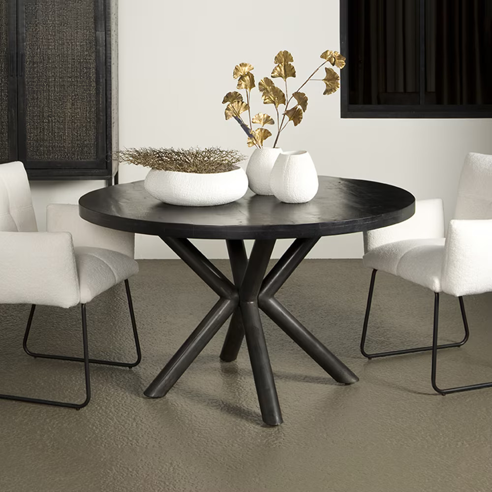 Sohome Ronde Eettafel Joshua Mangohout - Zwart - ø130 cm