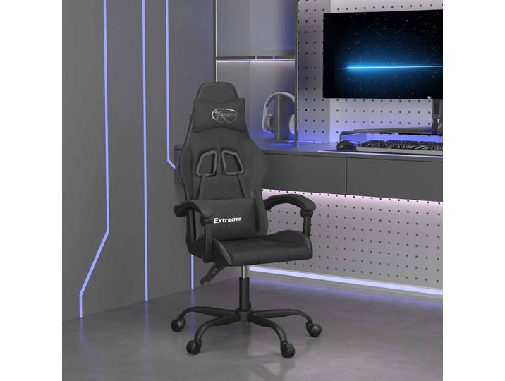 vidaXL Gaming-Stuhl Schwarz Kunstleder