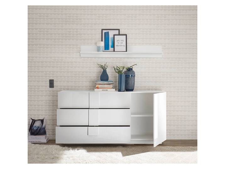 Buffet IV 181 x 90 x 44cm Blanc/Blanc brillant