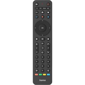 Hama Universalfernbedienung TV, 221053, für 4 Geräte, mit Lernfunktion und vorprogrammiert