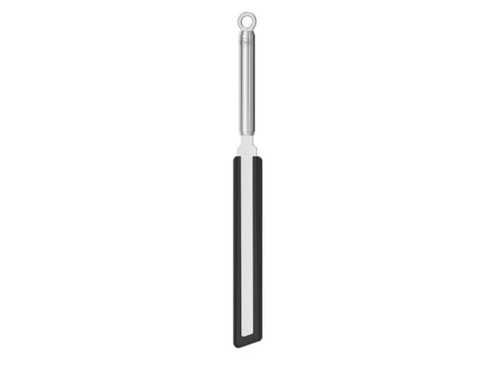 RÖSLE Crêpes Wender Silikon, Edelstahl 18/10, 32,5 cm, silbern/schwarz