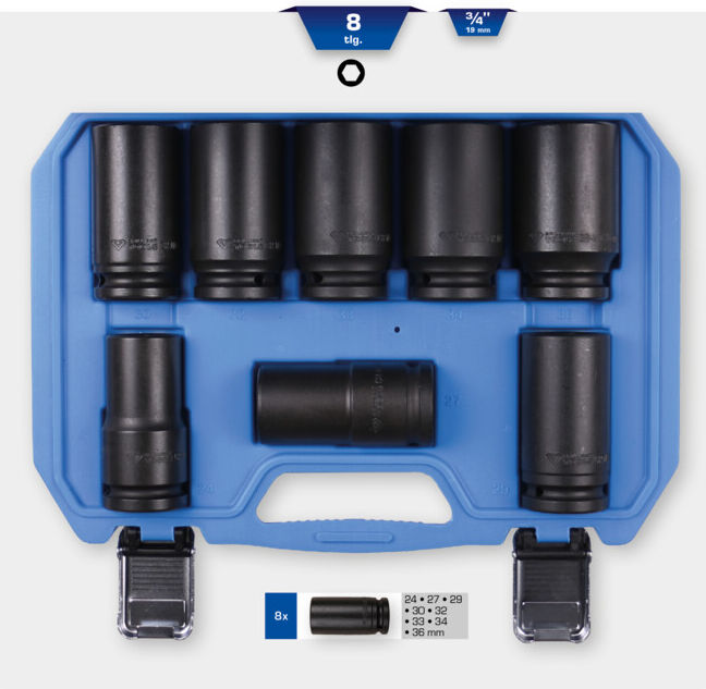 Brilliant Tools Jeu de douilles hexagonales 3/4