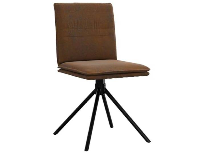 KTHLBRH Braune Esszimmerstühle 6 Stück Wildlederimitat Gestell aus Metall und Holz, dichter Schaumstoff, Tragkraft 110 kg, für Esszimmer