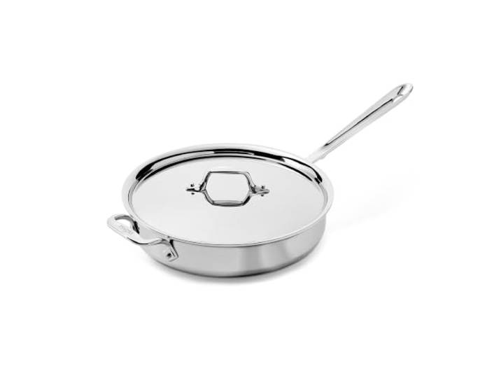 All-Clad 4403 Stainless Steel Sauteuse mit Deckel 26,7 cm, 2,8 L, Edelstahl, induktionsgeeignet
