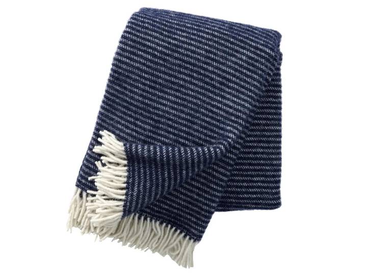 Klippan Yllefabrik Ralph wollen plaid marineblauw