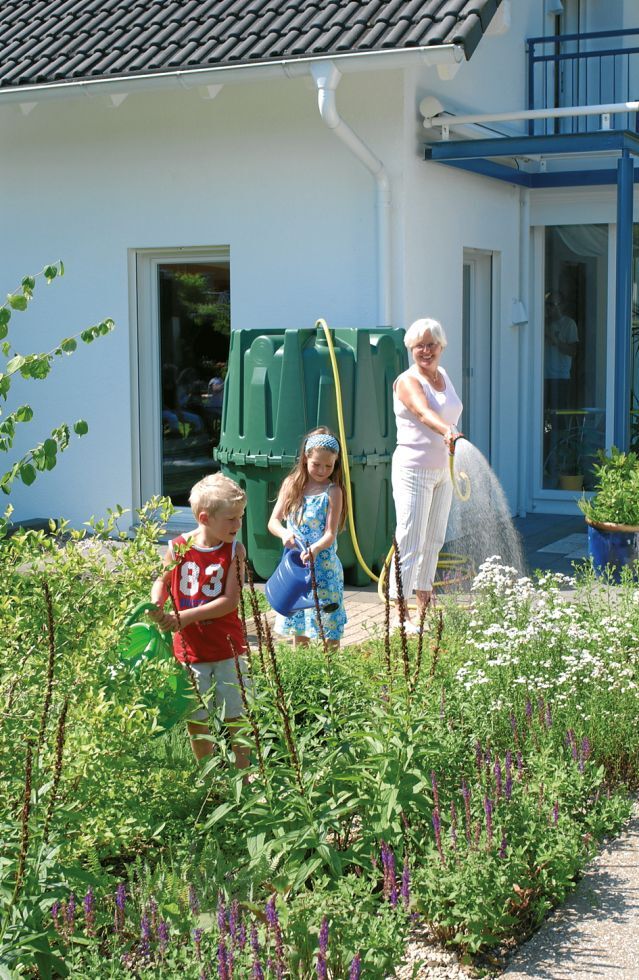 4rain Regenwasser Tank-Set Herkules 3.200 l, grün