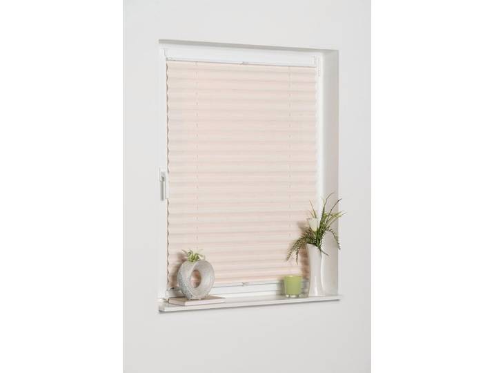 Plissee K-HOME LUCERA, ohne Bohren, Klemmfix, Bambus, Lichtschutz Gr. 4, weiss (weiß), B:70cm H:130cm, Obermaterial: 100% Bambus, Plissees, Plissee, BAMBUS-Plissee
