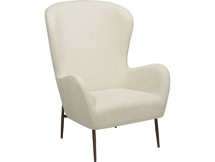 DAN-FORM Stilvoller Sessel Glam Stoff creme, gold B 76 cm T 86 cm H 105 cm - Farbe: creme/gold - Sessel
