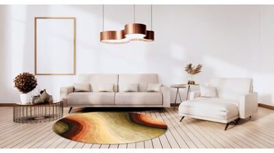 EORC "Hand-tufted Wool Multicolored Contemporary Abstract Desertland Rug - 9'9"" x 9'9"""