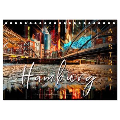 Hamburg abstrakt (Tischkalender 2027 DIN A5 quer), CALVENDO Monatskalender