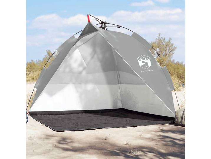 vidaXL Strandzelt Grau Quick Release Wasserdicht