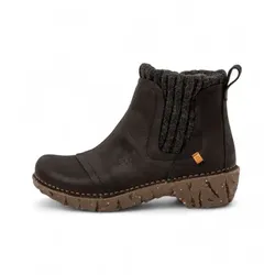 El Naturalista für Damen. 2NE234010005_001 Angenehme Lederstiefeletten schwarz (38), 3 bis 5 cm, Keine, Lässig