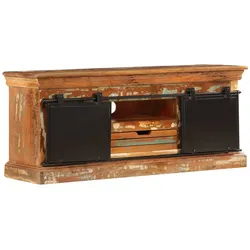Helloshop26 - Praktischer Designer-TV-Ständer/Sideboard 110 cm massives Altholz