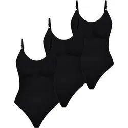 SMILODOX Shapewear String Bodysuit 3x Nysa Bodysuit, Größe XL in Schwarz Schwarz