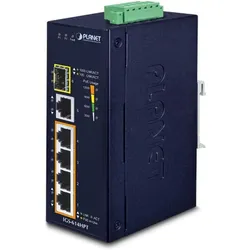 Planet IGS-614HPT Netzwerk-Switch Gigabit Ethernet (10/100/1000) Power over Ethernet (PoE) (5 Ports), Netzwerk Switch, Blau